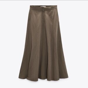 Zara Linen Maxi Skirt